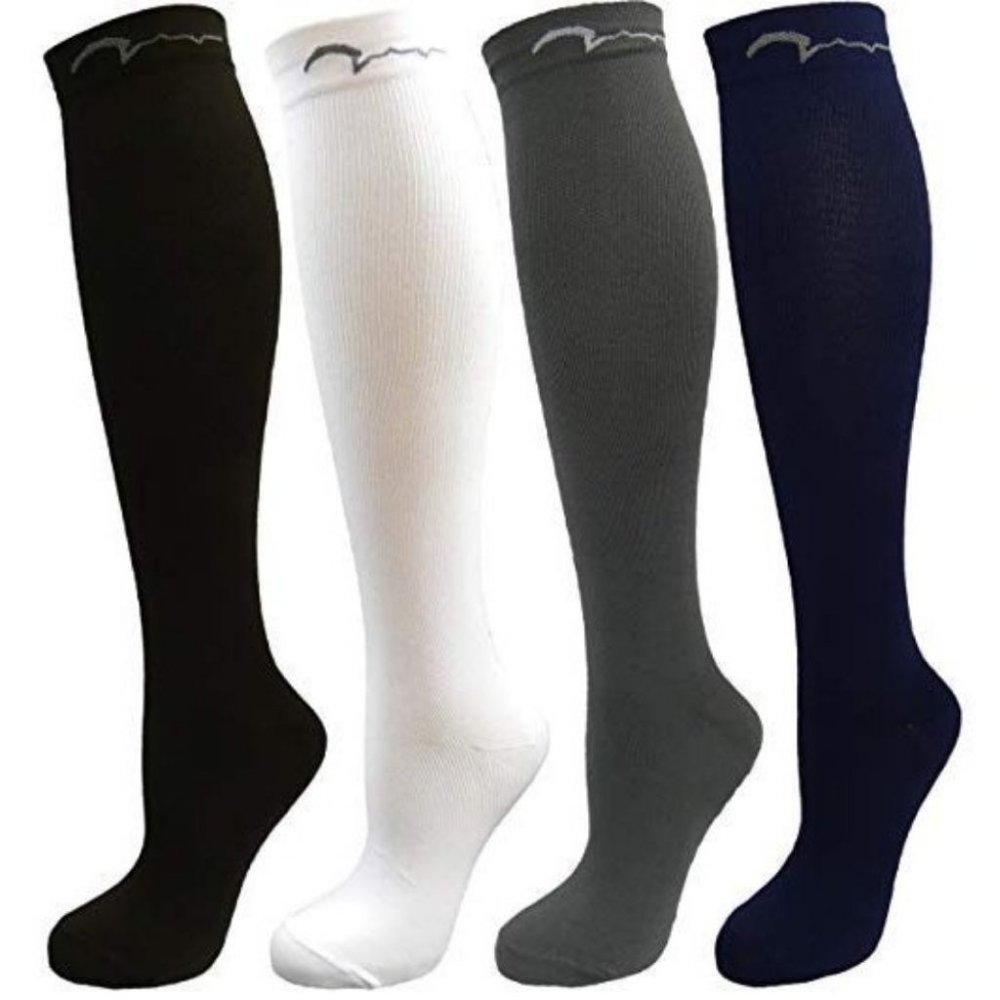 4 Pair Medium Extra Soft Assorted Compression Sock - image 1